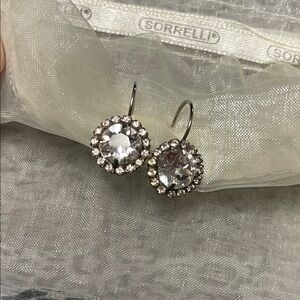 Sorrelli Silver Crystal Halo Earrings